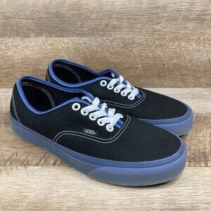 VANS Authentic Translucent Sidewall Black/Blue Shoes Mens 5.5 Womens 7 RARE NEW